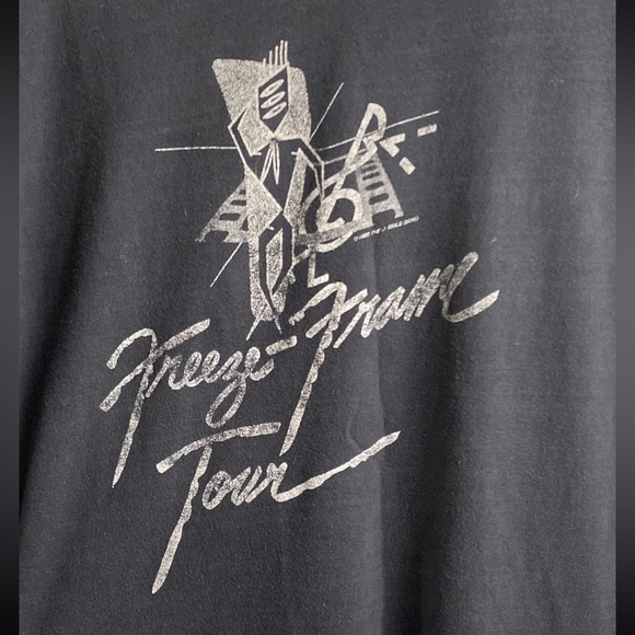 VTG RARE 1981 J. Geils Band Freeze Frame Crew Tour Concert Shirt Large Black - Picture 6 of 9